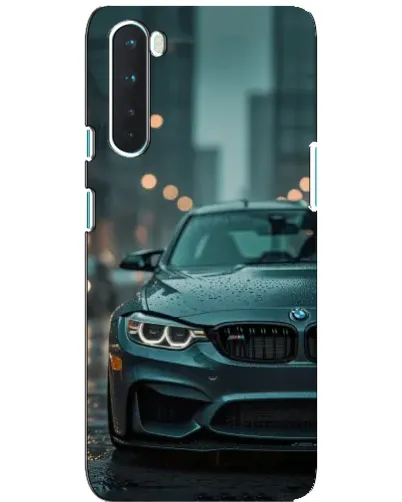 Чохол для OnePlus Nord з картинкою «BMW у вогнях міста»