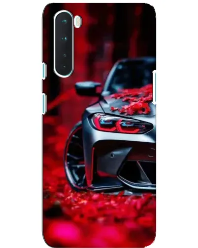 Чохол для OnePlus Nord з картинкою «Спортивна BMW та квіти»