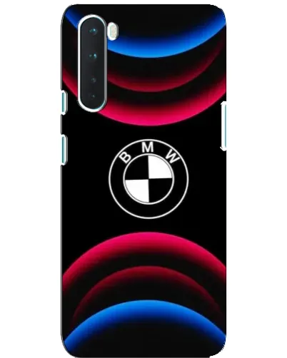 Чохол для OnePlus Nord з картинкою «Логотип BMW та неонові дуги»