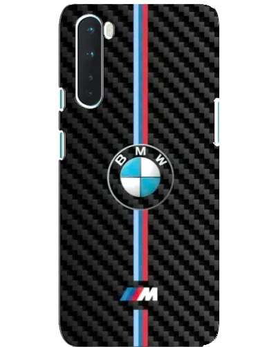 Чохол для OnePlus Nord з картинкою «Емблема BMW та карбон»