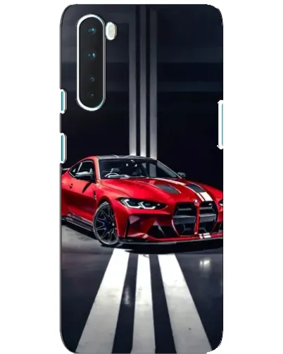 Чохол для OnePlus Nord з картинкою «Червона BMW на дорозі»