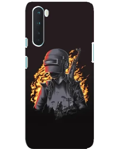 Чохол для OnePlus Nord з картинкою «PUBG — вогняний силует»