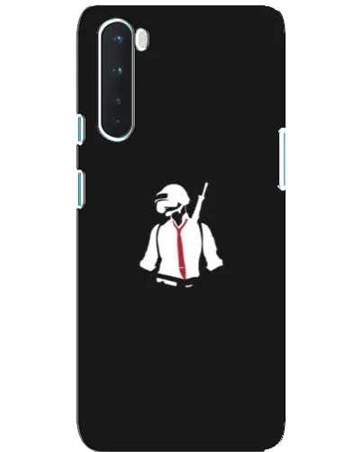 Чохол для OnePlus Nord з картинкою «PUBG — силует воїна»
