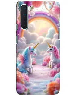 Чехол для OnePlus Nord с картинкой «Радуга и единороги» Чехол для OnePlus Nord с картинкой «Радуга и единороги»