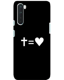 Чохол для OnePlus Nord з картинкою «Хрест та Серце»