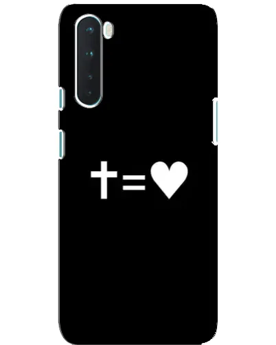 Чохол для OnePlus Nord з картинкою «Хрест та Серце»