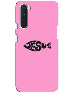 Чохол для OnePlus Nord з картинкою «Рожевий символ Jesus»