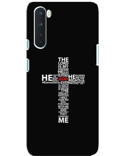 Чехол для OnePlus Nord с картинкой «Текстовый крест» Чехол для OnePlus Nord с картинкой «Текстовый крест»