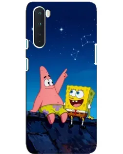Чехол для OnePlus Nord с картинкой «Губка Боб и Патрик ночью» Чехол для OnePlus Nord с картинкой «Губка Боб и Патрик ночью»