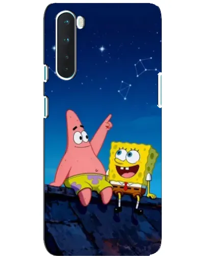 Чехол для OnePlus Nord с картинкой «Губка Боб и Патрик ночью» Чехол для OnePlus Nord с картинкой «Губка Боб и Патрик ночью»