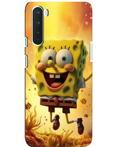 Чехол для OnePlus Nord с картинкой «Губка Боб прыгает» Чехол для OnePlus Nord с картинкой «Губка Боб прыгает»