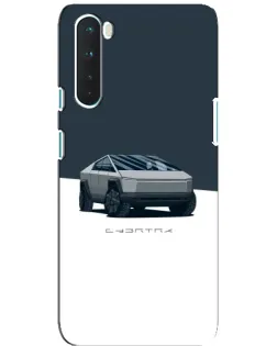Чохол для OnePlus Nord з картинкою «Сріблястий Cybertruck Tesla»