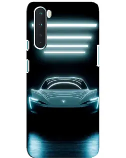 Чохол для OnePlus Nord з картинкою «Tesla в неоні»