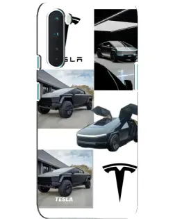 Чохол для OnePlus Nord з картинкою «Колаж Cybertruck Tesla»