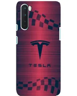Чохол для OnePlus Nord з картинкою «Тесла червоний карбон»