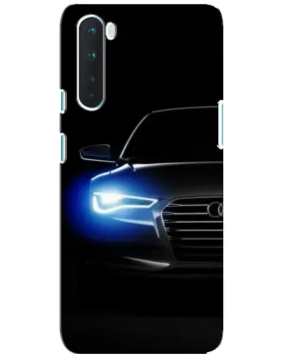 Чохол для OnePlus Nord з картинкою «Неоновий погляд Audi»