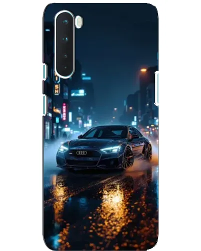 Чохол для OnePlus Nord з картинкою «Нічне місто та Audi»