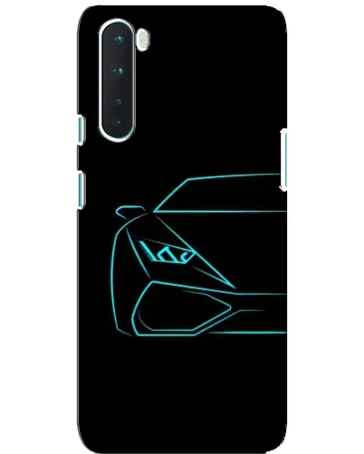 Чохол для OnePlus Nord з картинкою «Блакитний силует Lamborghini» Чохол для OnePlus Nord з картинкою «Блакитний силует Lamborghini»