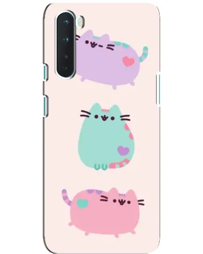 Чохол для OnePlus Nord з картинкою «Pusheen тріо»