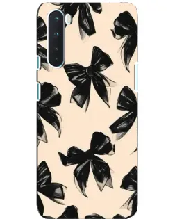 Чохол для OnePlus Nord з картинкою «Патерн чорні банти» Чохол для OnePlus Nord з картинкою «Патерн чорні банти»