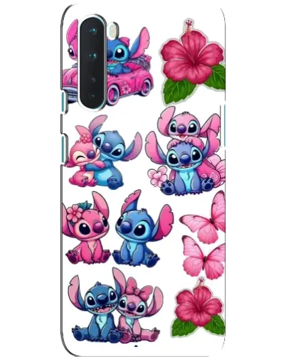 Чохол для OnePlus Nord з картинкою «Стікери Stitch та Angel»