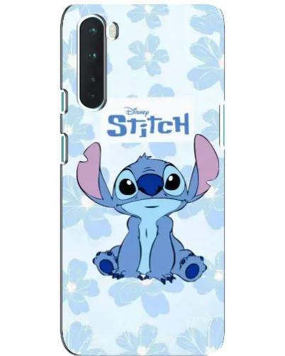 Чохол для OnePlus Nord з картинкою «Stitch серед квітів»