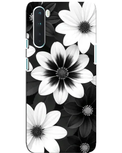 Чохол для OnePlus Nord з картинкою «Монохромні айстри»