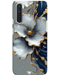 Чохол для OnePlus Nord з картинкою «Біла квітка та золотий флюїд» Чохол для OnePlus Nord з картинкою «Біла квітка та золотий флюїд»