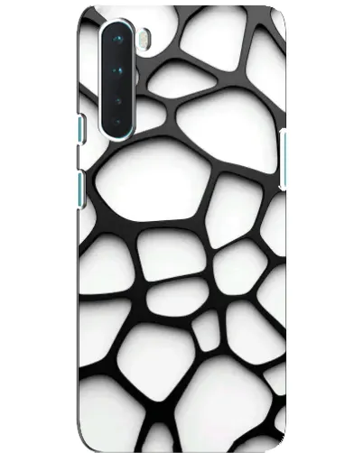 Чехол для OnePlus Nord с картинкой «Белая объемная сетка» Чехол для OnePlus Nord с картинкой «Белая объемная сетка»