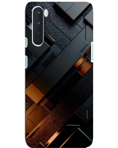 Чехол для OnePlus Nord с картинкой «Черные геометрические блоки» Чехол для OnePlus Nord с картинкой «Черные геометрические блоки»