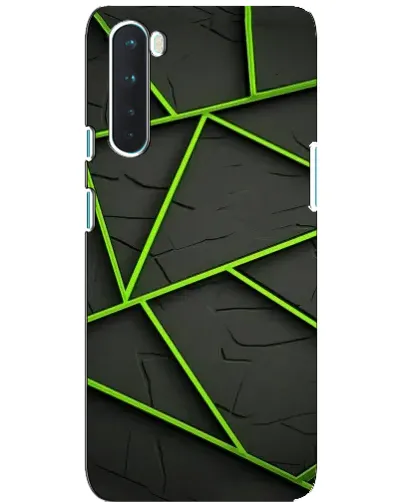 Чехол для OnePlus Nord с картинкой «Зеленые геометрические линии» Чехол для OnePlus Nord с картинкой «Зеленые геометрические линии»