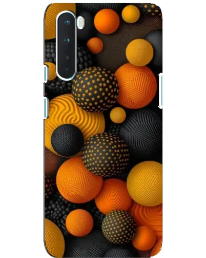 Чехол для OnePlus Nord с картинкой «Объемные оранжевые сферы» Чехол для OnePlus Nord с картинкой «Объемные оранжевые сферы»