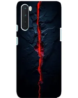 Чехол для OnePlus Nord с картинкой «Kрасная лавовая трещина» Чехол для OnePlus Nord с картинкой «Kрасная лавовая трещина»