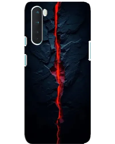 Чехол для OnePlus Nord с картинкой «Kрасная лавовая трещина» Чехол для OnePlus Nord с картинкой «Kрасная лавовая трещина»