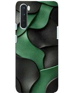 Чехол для OnePlus Nord с картинкой «Зеленые кожаные волны» Чехол для OnePlus Nord с картинкой «Зеленые кожаные волны»