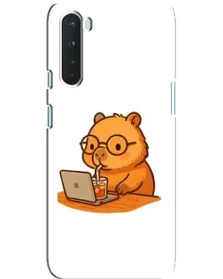 Чохол для OnePlus Nord з картинкою «Капібара з ноутбуком» Чохол для OnePlus Nord з картинкою «Капібара з ноутбуком»