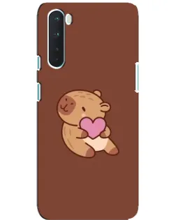 Чохол для OnePlus Nord з картинкою «Капібара з серцем» Чохол для OnePlus Nord з картинкою «Капібара з серцем»
