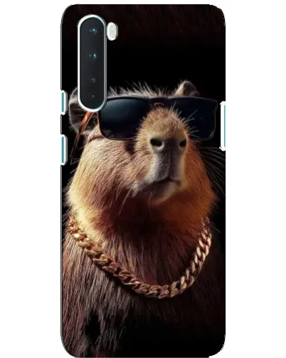 Чохол для OnePlus Nord з картинкою «Капібара золотий ланцюг»