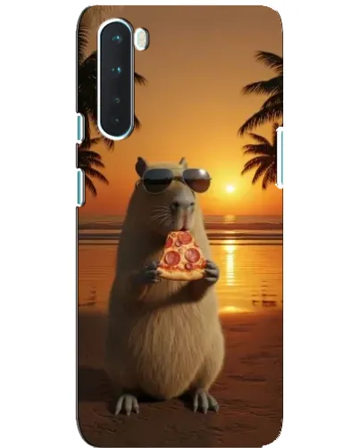 Чохол для OnePlus Nord з картинкою «Капібара з піцою»