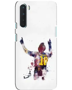 Чехол для OnePlus Nord с картинкой «Акварельный Месси Барселона» Чехол для OnePlus Nord с картинкой «Акварельный Месси Барселона»