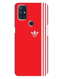 Чехол для OnePlus Nord 10 5G с картинкой «Красный минимализм Adidas»