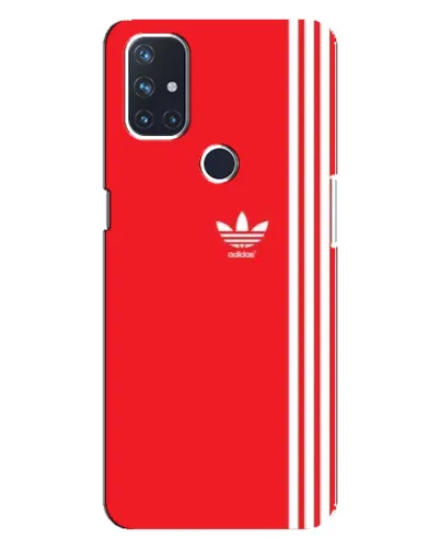 Чехол для OnePlus Nord 10 5G с картинкой «Красный минимализм Adidas»