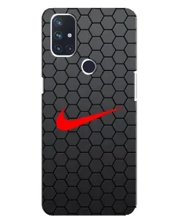Чехол для OnePlus Nord 10 5G с картинкой «Nike — карбоновая сетка»