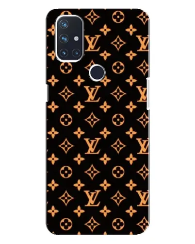 Чехол для OnePlus Nord 10 5G с картинкой «Золотая монограмма LV»