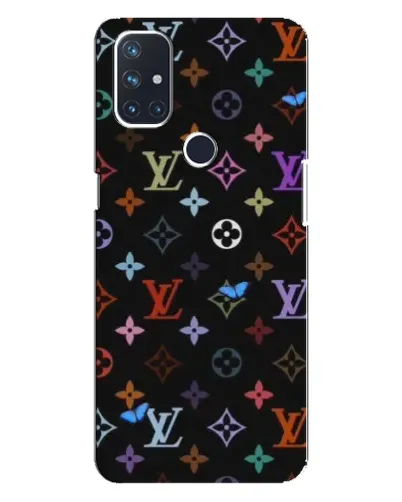 Чехол для OnePlus Nord 10 5G с картинкой «Цветная монограмма LV»