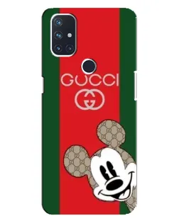 Чехол для OnePlus Nord 10 5G с картинкой «Gucci — полосы и Микки»