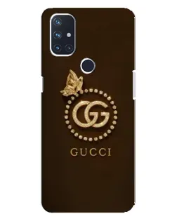 Чехол для OnePlus Nord 10 5G с картинкой «Gucci — золотая бабочка»