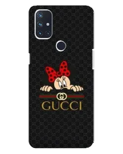 Чехол для OnePlus Nord 10 5G с картинкой «Минни Маус Gucci — черный»