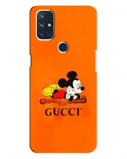 Чехол для OnePlus Nord 10 5G с картинкой «Микки Маус Gucci — оранж»
