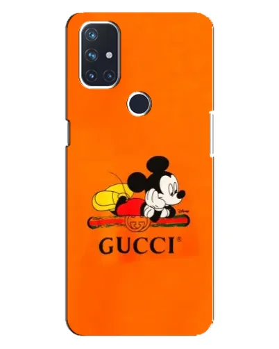 Чехол для OnePlus Nord 10 5G с картинкой «Микки Маус Gucci — оранж» Чехол для OnePlus Nord 10 5G с картинкой «Микки Маус Gucci — оранж»